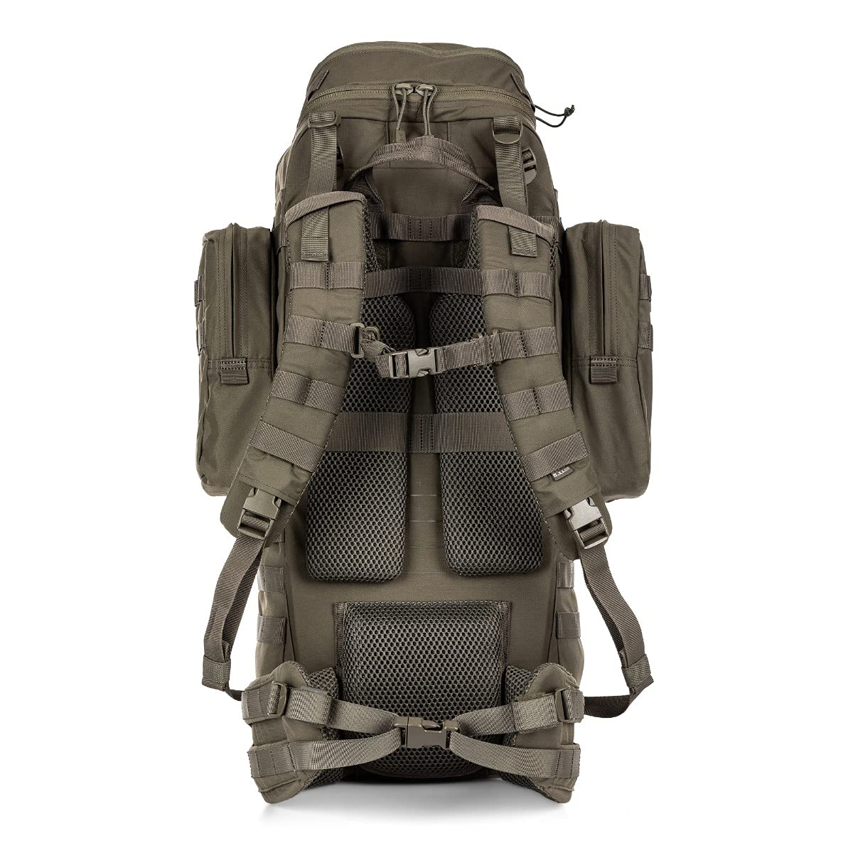 5.11 Tactical Rush 100 Backpack, Large 60L Heavy Duty Deployment Bag, Military Style MOLLE Pack, Style 56555ABR, Large/X-Large, Ranger Green