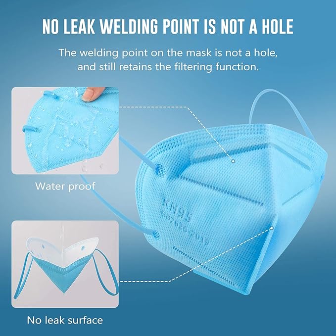 WWDOLL KN95 Face Mask 25 Pack, 5-Layers Breathable KN95 Masks