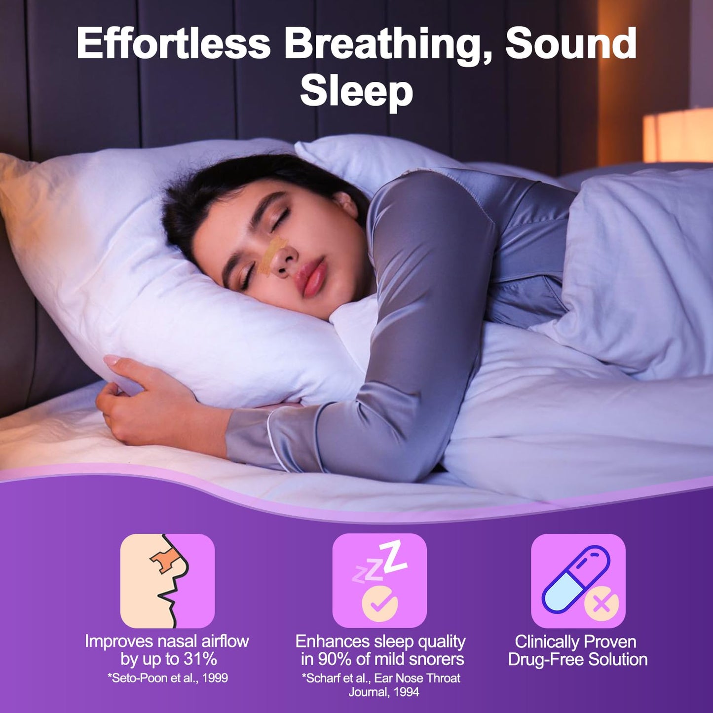 ZenithHome Nasal Strips for Snoring, 100 Count Extra Strength Nose Strips for Breathing, Anti Snoring Devices for Sports and Sleep, Help Stop Snoring, Relieve Nasal Congestion, Drug-Free,Deeper Sleep