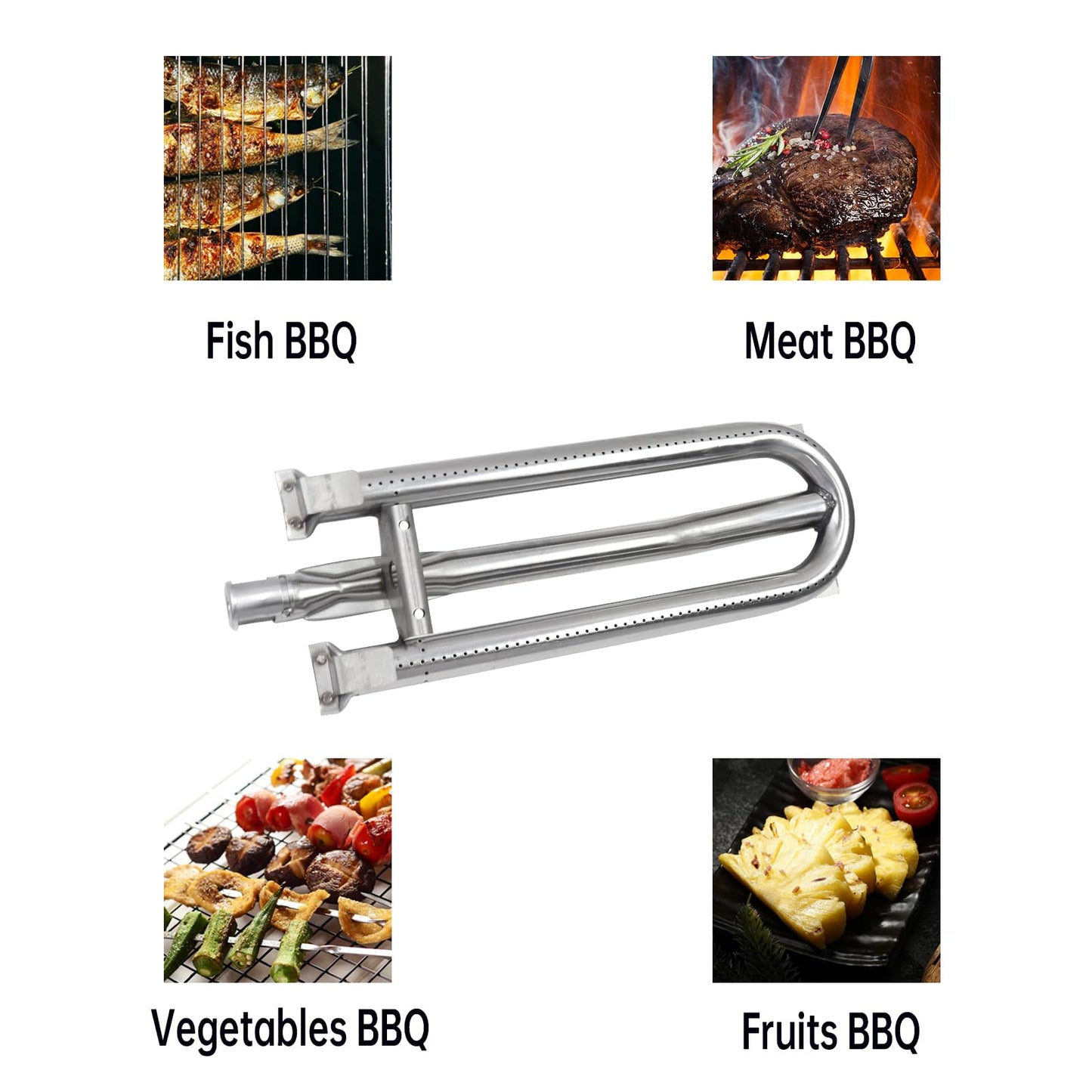 Kalomo Grill Burners Radiant Tray Ceramic Rods for DCS Grill 27DBQR, DCS 36 BGB36-BQARL, DCS 48 BGB48-BQARL, DCS 30 BGB30-BQR-L, 18" Stainless Steel Heat Plates Shield Cook Grill Replacement Parts