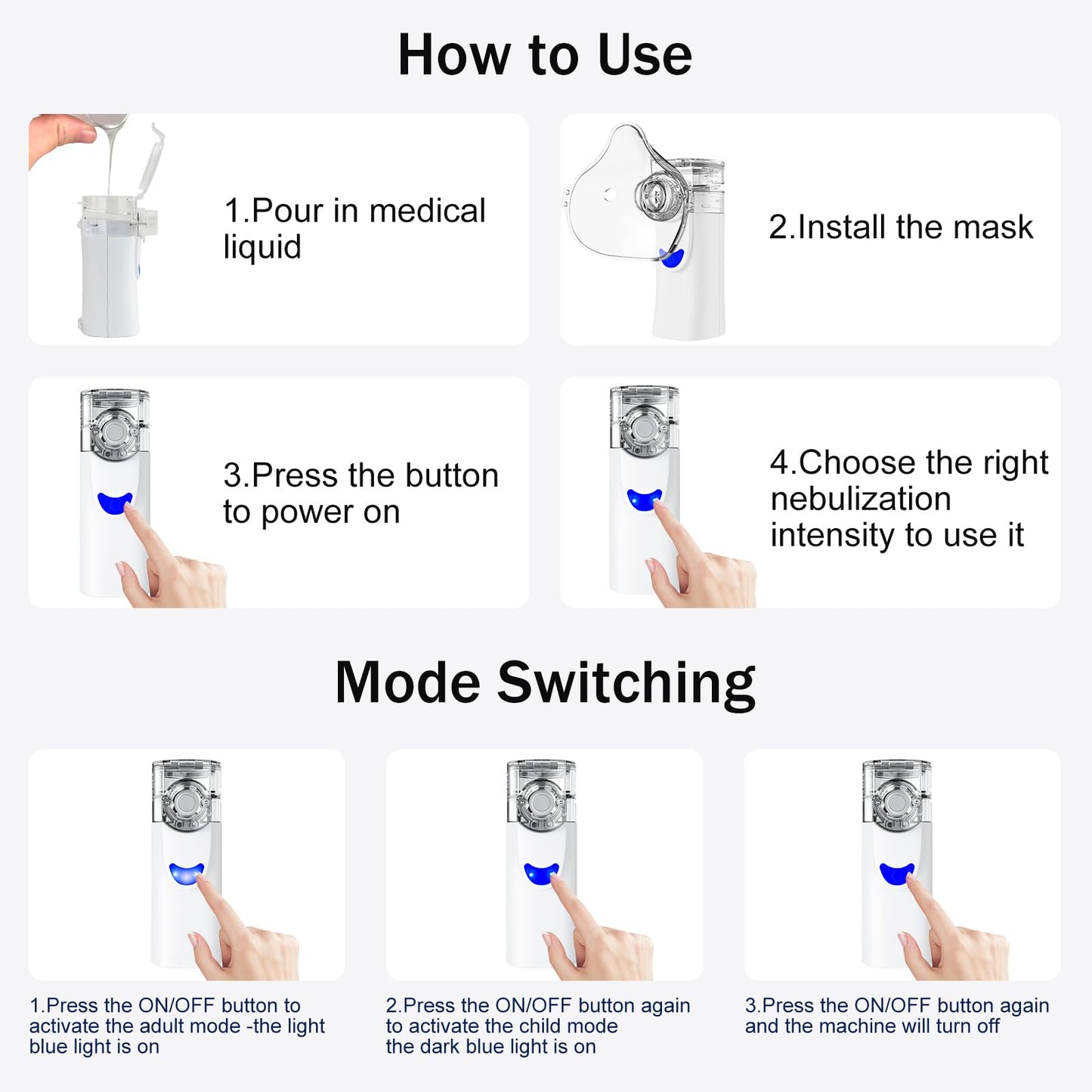 Portable Nebulizer for Kids- Ultra-Fine Mist Spacer OTC