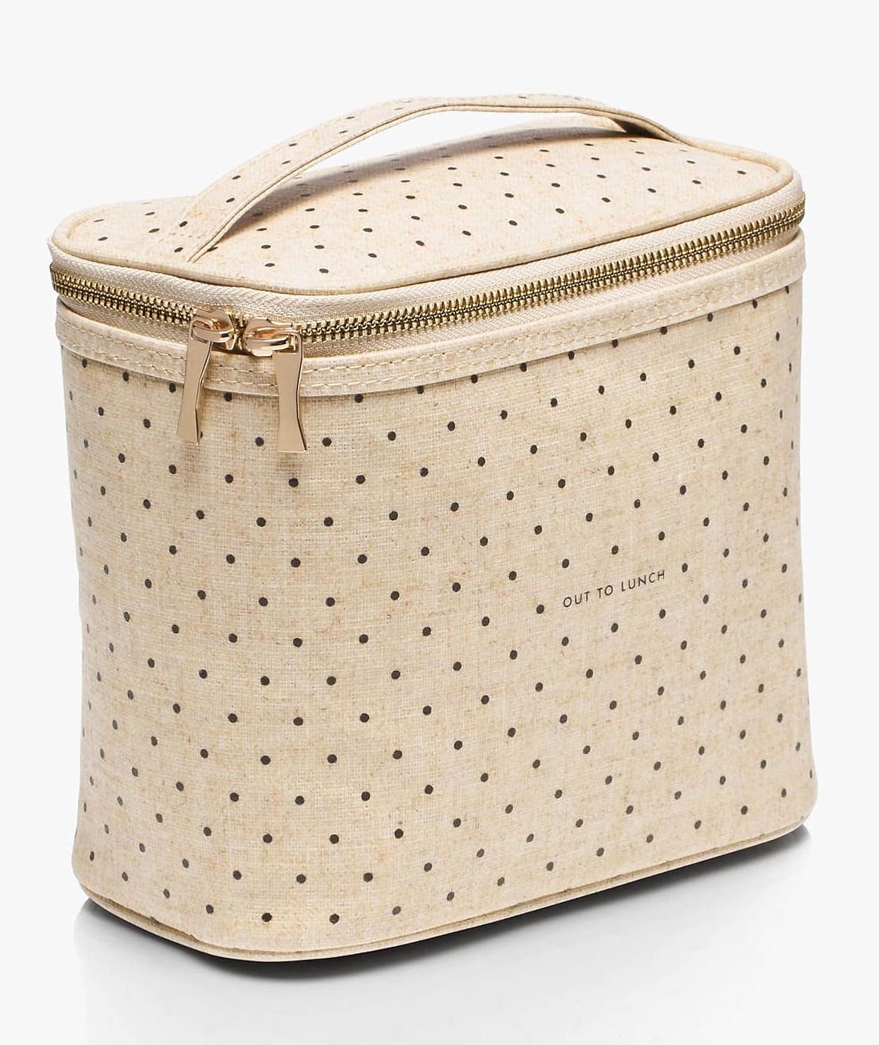Kate Spade New York Insulated Lunch Tote, Cute Lunch Bag for Women, Compact 8 x 4.5 x 7.23" Size, Deco Dots (Out To Lunch)