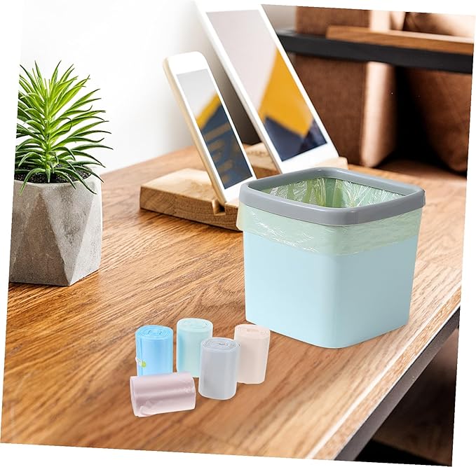 Yardwe 250pcs Disposable PE Trash Bags for Home Office Small Waste Organizers Tear-resistant Rubbish Bin Liners for Car Kitchen Bathroom