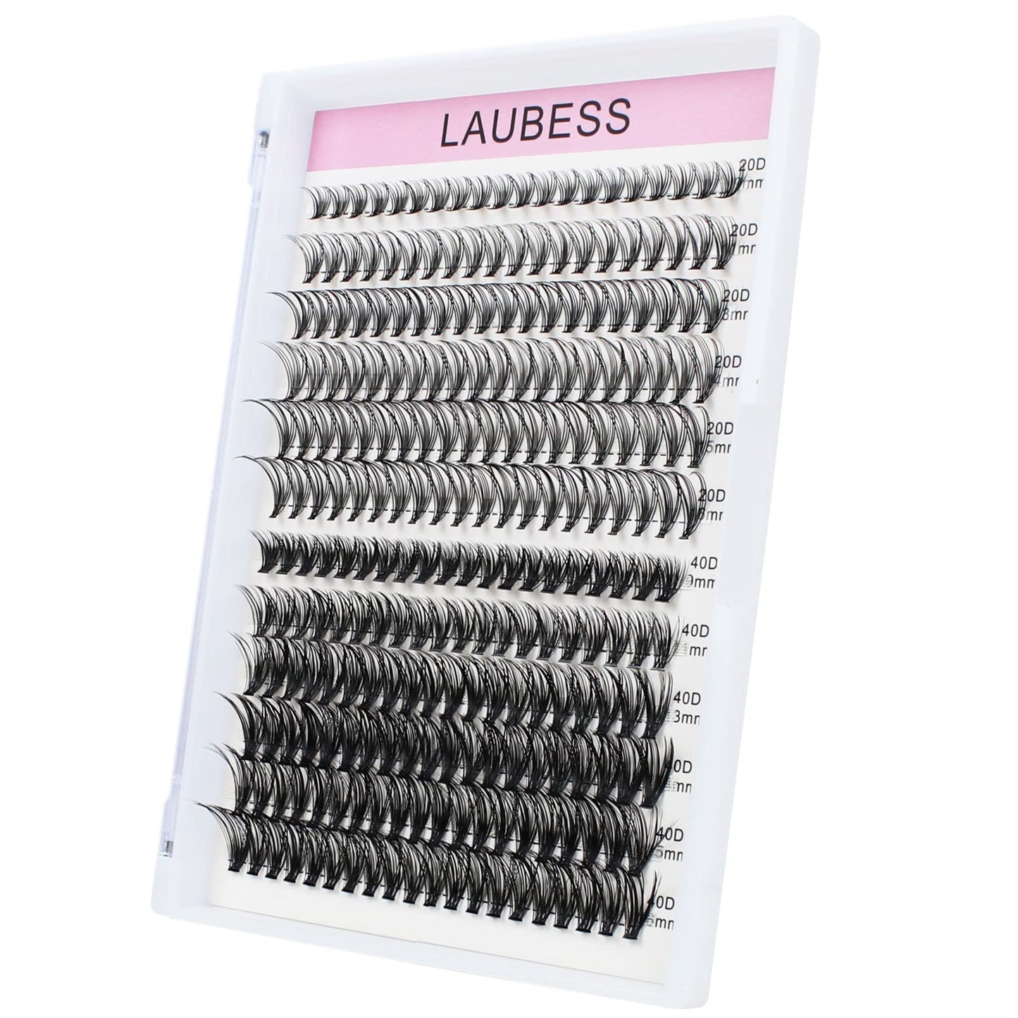 Eyelash Clusters LAUBESS Lash Clusters Individual Lashes Cluster Eyelash Extensions DIY at Home Waterproof Cluster Lashes (20D/4