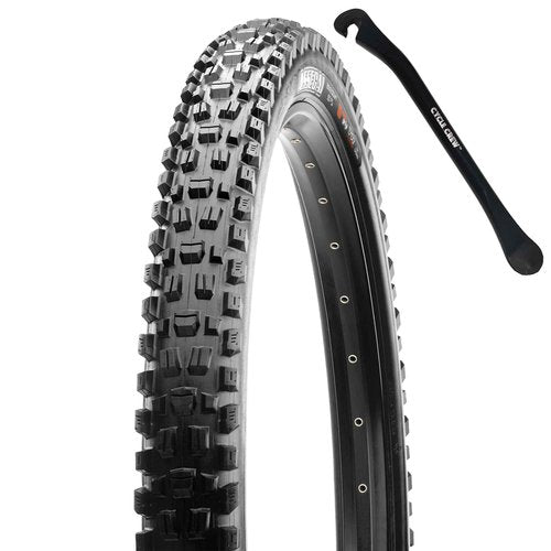 Assegai 27.5"x2.5"WT 3C MaxxTerra Mountain Bike Tire with EXO+ Puncture Protection Bundle with Cycle Crew Tire Lever