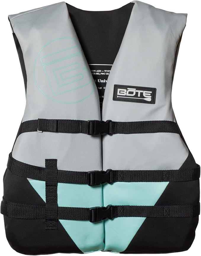 BOTE Universal Adult Unisex Foam PFD Vest Life Jackets for Adults USCG Approved PFD Adjustable Buckles Chest Size S-L 30-5...