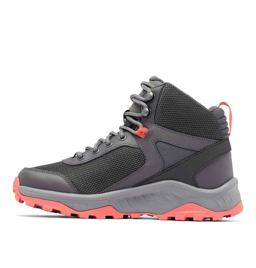Columbia Women's Trailstorm Ascend Mid Waterproof, Dark Grey/Red Coral, 10