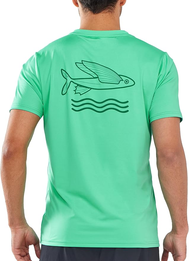 NORTHYARD Mens Swim Shirt Rash Guard UPF 50+ Quick Dry Short Sleeve Fishing Shirts Sun Protection Shirt Beach Water Swimming