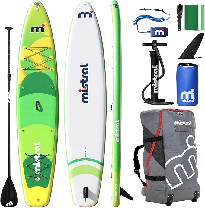 Mistral Stand Up Inflatable Paddle Board Racing & Touring Board 13'2"/ 14' Race Board, Backpack with Wheels, Durable ISUP ...