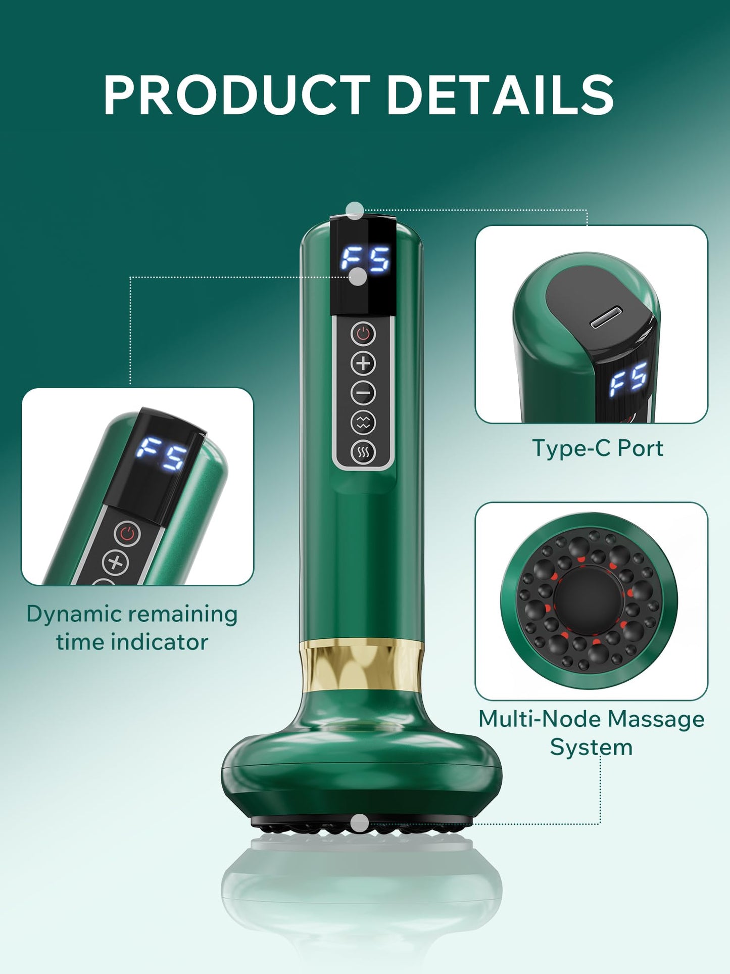 cilotus Handheld Anti Cellulite Massage Tool with 12 Adjustable Suction Levels, Lymphatic Drainage Rechargeable Cordless Cupping Massager, Cellulite Remover for Legs, Arms, Shoulders