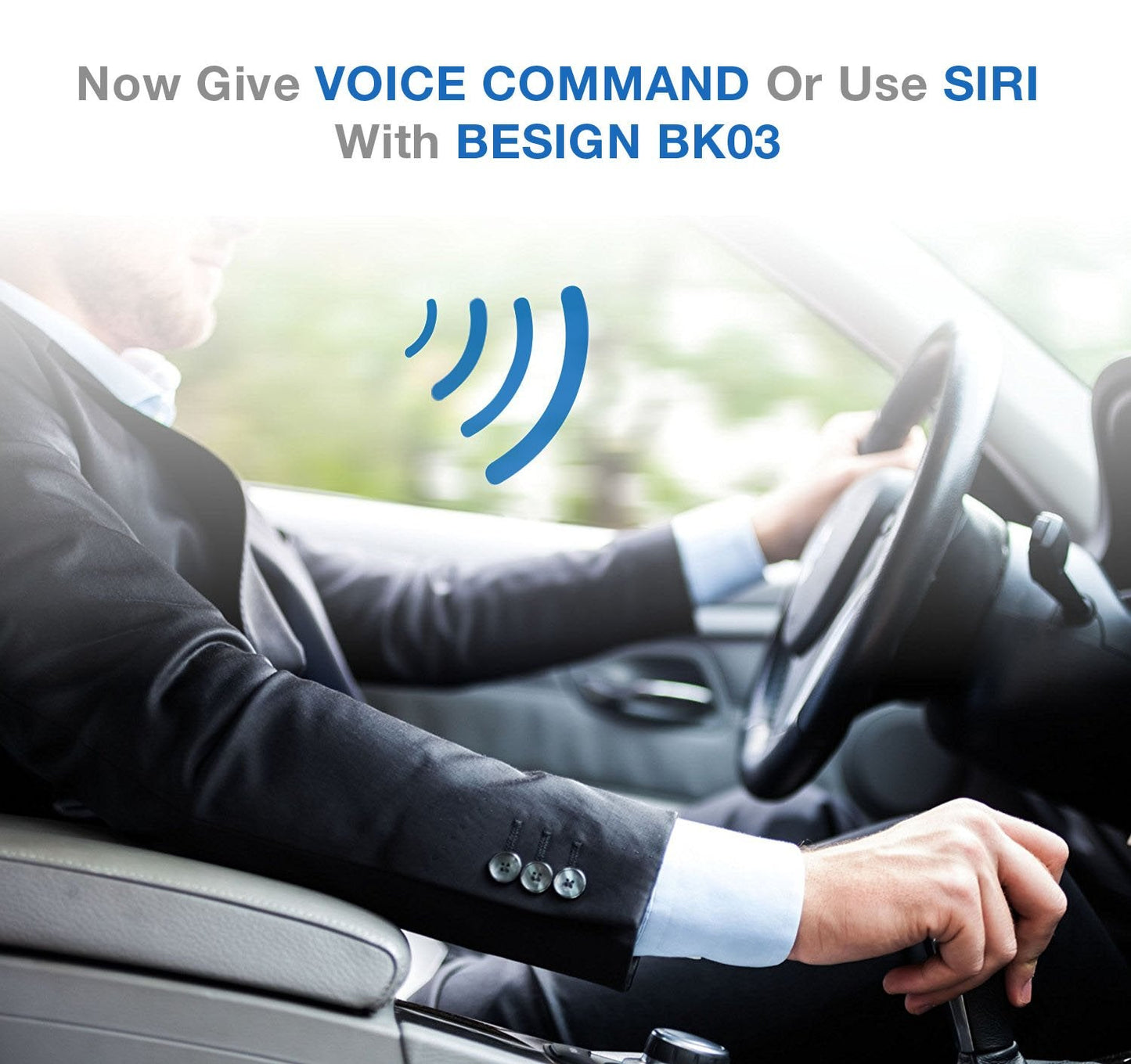 Besign Bluetooth 5.3 Car Kit for Handsfree Talking and Music Streaming, Wireless Audio Receiver Ground Loop Noise Isolator for Car with 3.5mm AUX Input Port