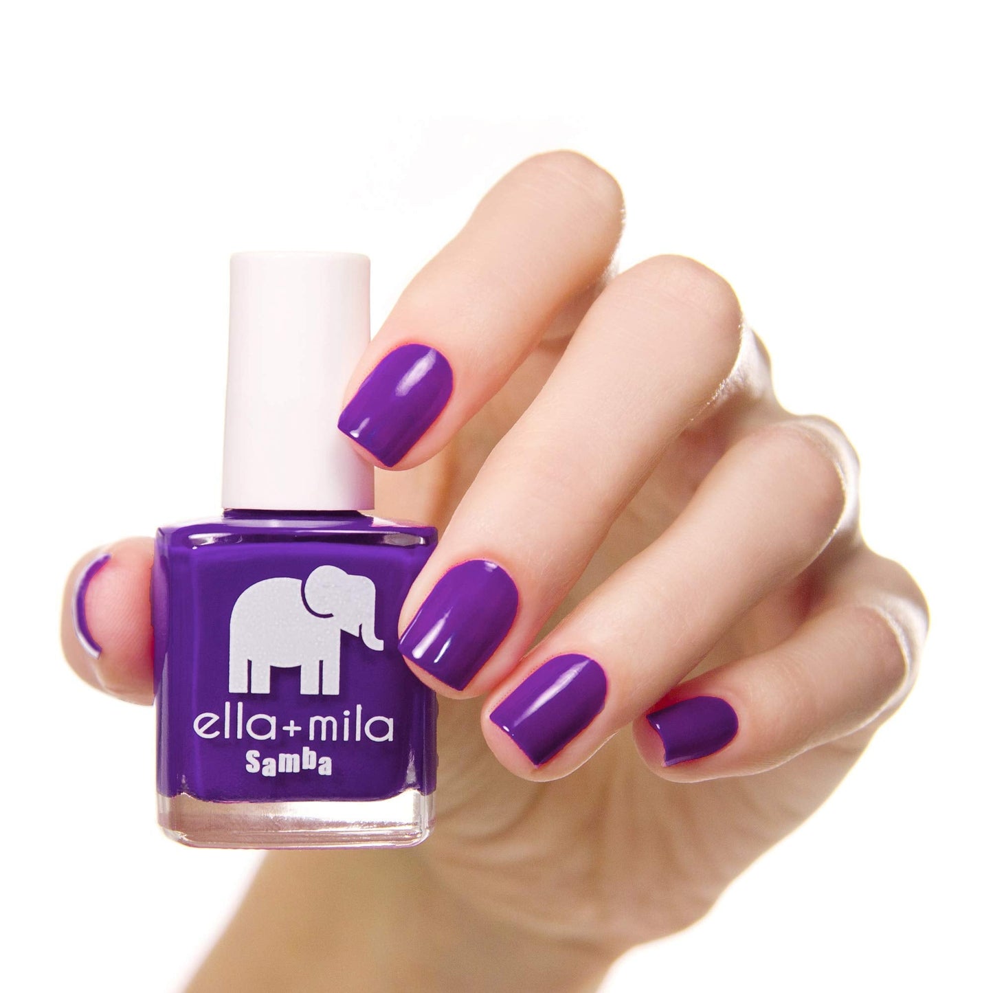 Ella+mila Professional Quick Dry Long-Lasting & Chip-Resistant Nail Polish - Samba Collection Purple Reign - 0.45 fl oz