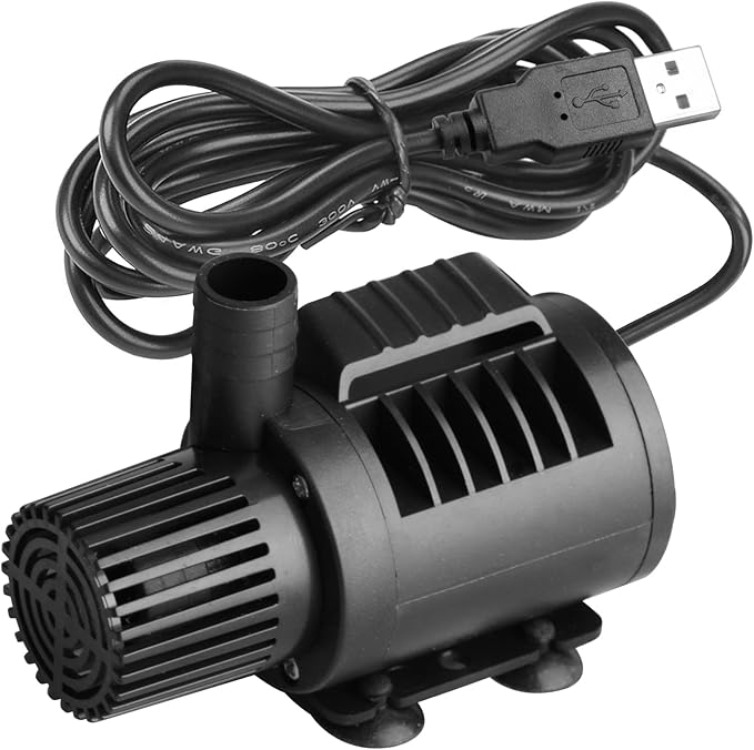OTTFF 6.5W USB Submersible Clear Water Pump with Adjustable Flow Rate, Mini Pump for Aquarium