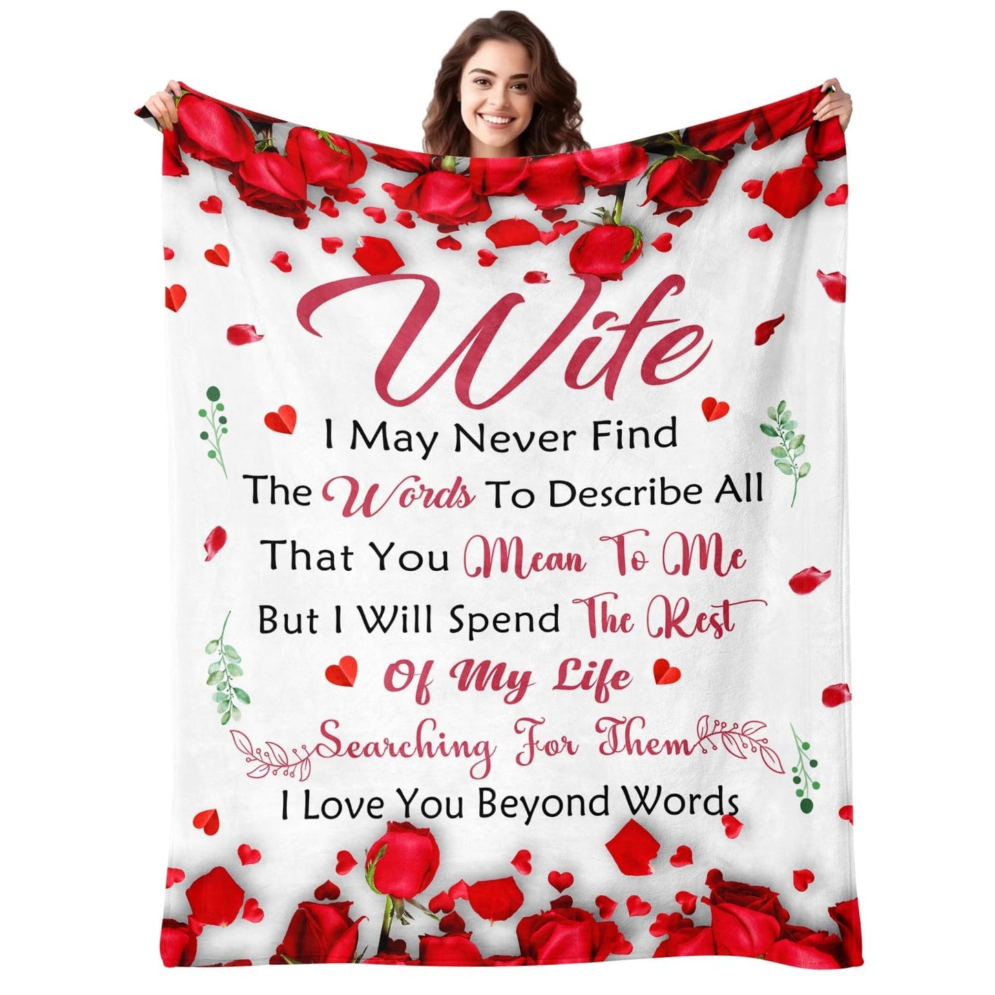 Gifts for Wife from Husband - Anniversary Wedding Gifts for Women - Wife Christmas & Birthday Gift Ideas - Romantic I Love You Gift for her - Valentines Present for Her - to My Wife's Blanket 50"x60"