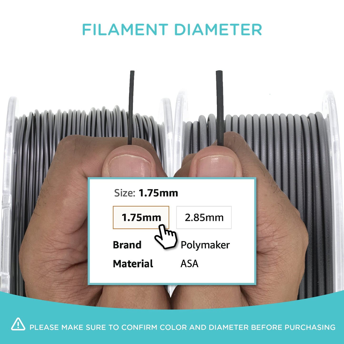 Polymaker Asa Filament 1.75Mm Black*2, 2Kg Asa 3D Printing Filament, Heat & Weather Resistant - Asa 3D Printer Filament Perfect