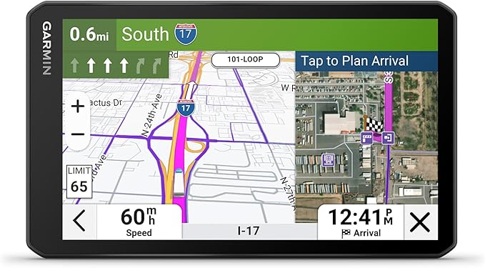 Garmin dezl OTR720, Large 7' GPS Navigator, Custom Truck Routing, Satellite Imagery, Wind Speed, Community-Shared Loading ...