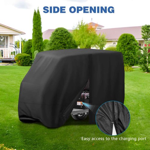 Jungda Golf Cart Cover,Waterproof Universal 4 Passenger Golf Cart Covers,Golf Cart Accessories for Outdoor Storage Protective - 120"L x 55"W x 78"H