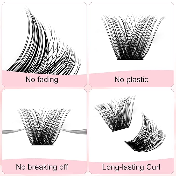 Lash Clusters 10-16mm 120pcs Individual Lashes Cluster Mixed Tray D Curl Lash Clusters DIY Eyelash Extensions Individual Cluster Lashes DIY Lash Extension Kit Home (F10-0.07D, 10-16mm)
