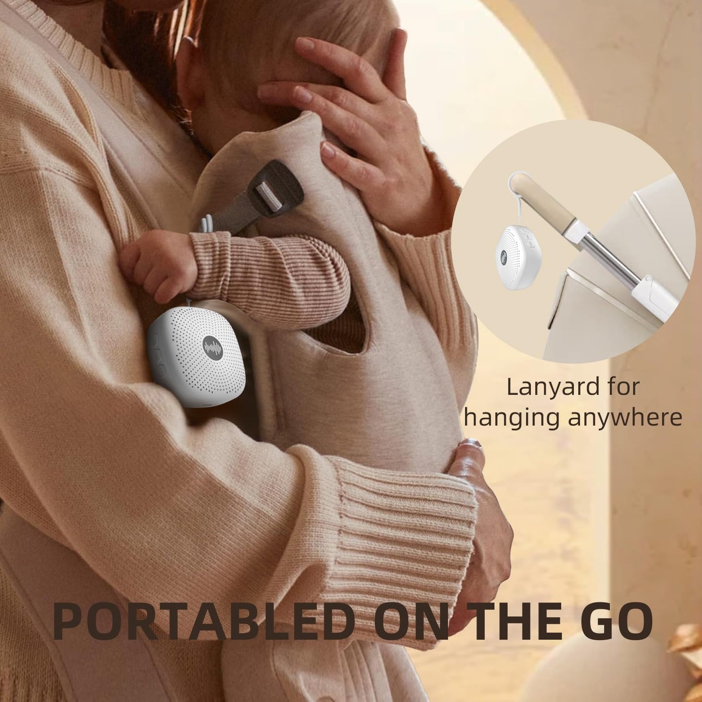 White Noise Machine,Portable Sound Machine for Baby Adult,21Soothing Sound,Auto-Off Timer,Noise Canceling for Office & Sleeping, Compact Size for Home,Travel,Registry,White