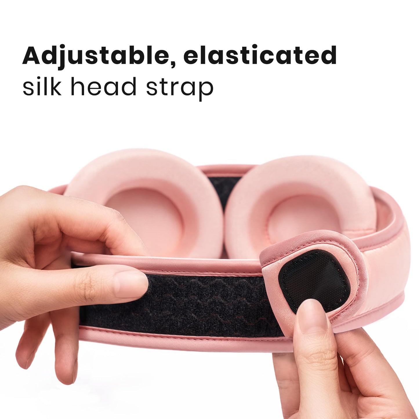 Manta Silk Mask - 100% Blackout Silky Sleep Mask, 22 Momme Premium Silk Eye Mask for Deep Sleep, Breathable & Machine Washable (Pink)