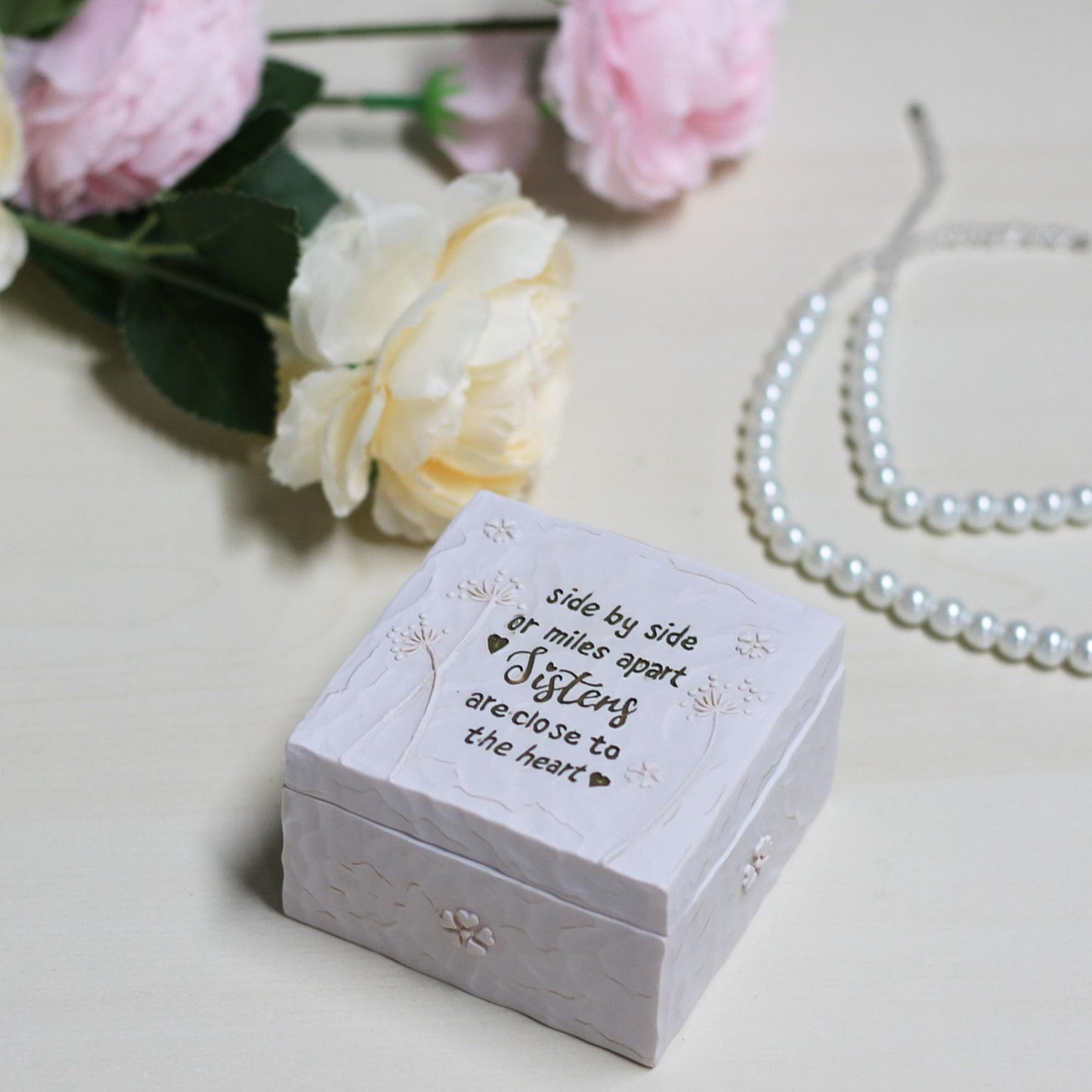 Sister Birthday Gifts - Mothers Day Birthday Gifts for Sister, Big Sister Gifts for Girls, Sisters Gifts from Sister, Sister in Law Gifts, Soul Sister Gift for Women Hand-Painted Keepsake Box