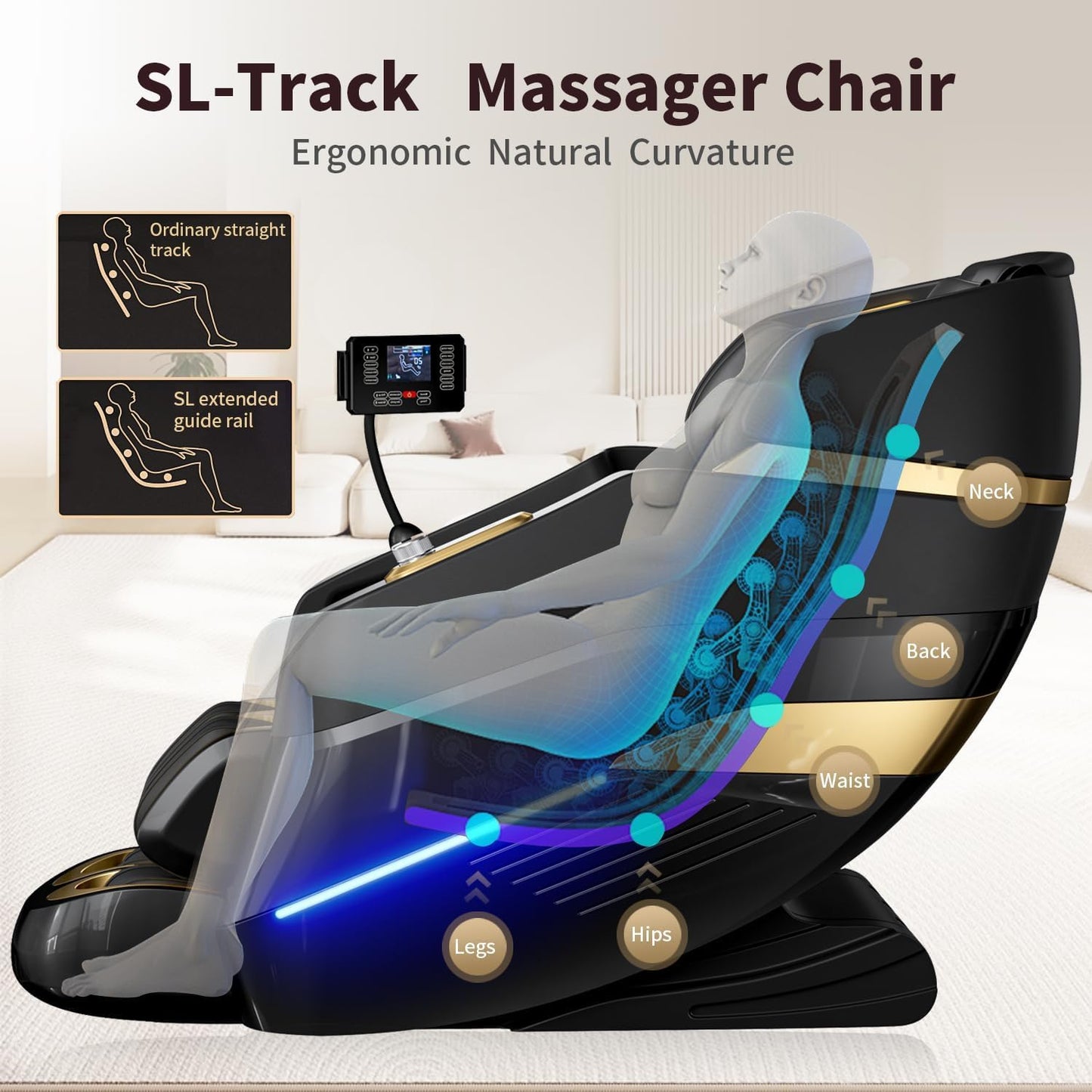 2026 Upgrade Massage Chair sleeping pod Full Body,Zero Gravity 3D SL-Track Shiatsu Massage Recliner Chair Built-in Heat System Airbag Massage with Body Scan, Deep Yoga Stretch, Foot And Back massage