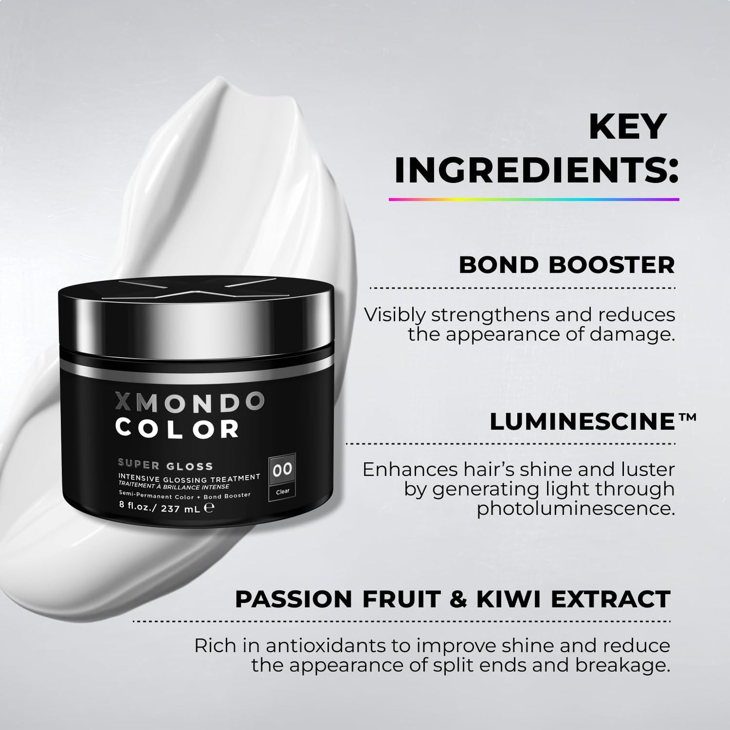 XMONDO Hair Super Gloss Intensive Glossing Treatment | Infused with Bond Booster Technology to Boost Shine & Hyaluronic Acid for