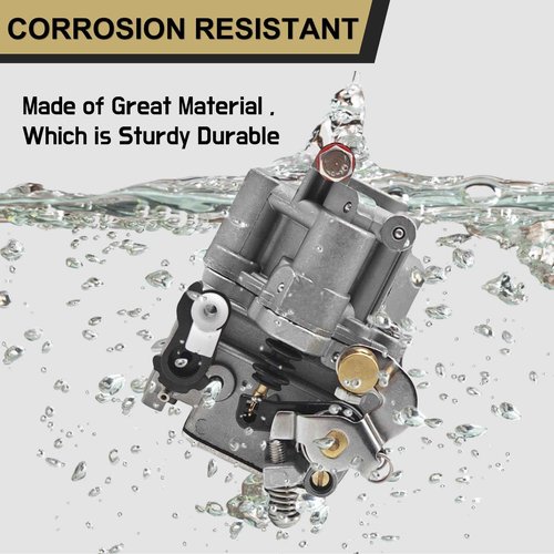 JLM MARINE 68T14301 Boat Engine Carburetor for Yamaha 4 Stroke 6 8 9.9 HP Outboard Motors 68T-14301-11 68T-14301-10