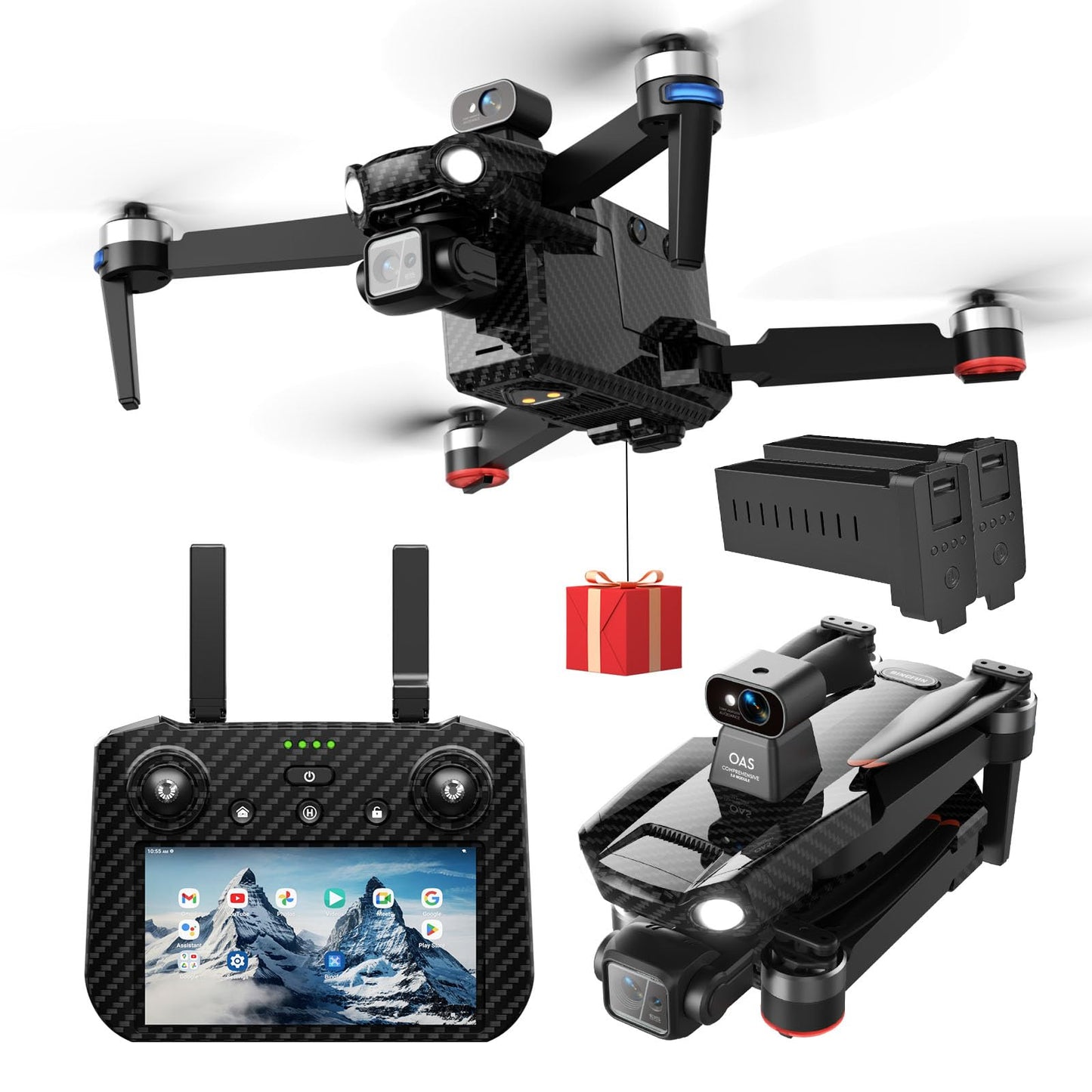 Bingchat 2026Upgraded Tablet Remote Professional Drones with Camera for Adults 4K HD, 360°Obstacle Avoidance, 3 Axis Gimbal, Payload Release, Up to 5 Miles Range, 84 Minutes Two Batteries, High Wind Resistance, Rainproof, Time-lapse, Follow Me