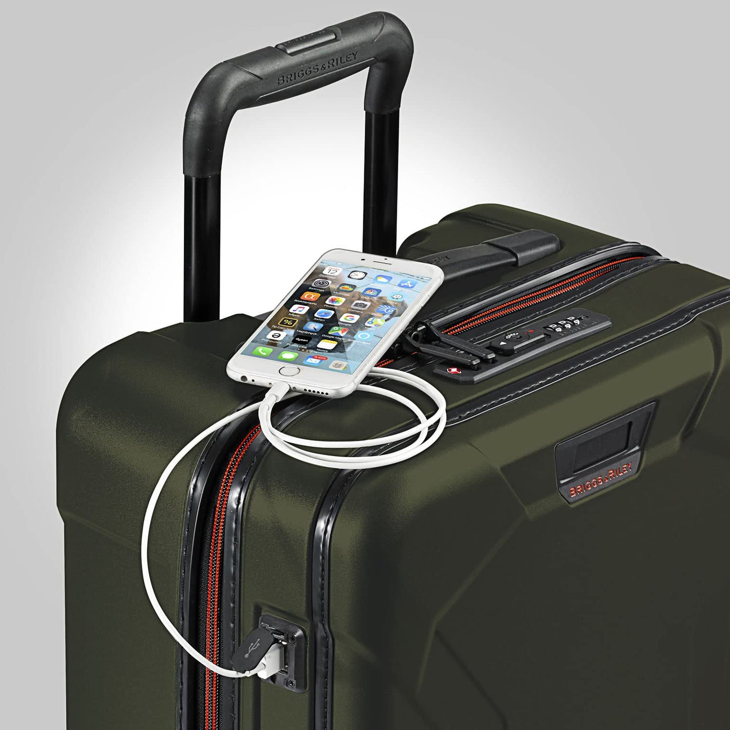 Briggs & Riley International 21" Carry On Spinner - Luggage for Travel, Suitcases with Wheels, Hardside Rolling Bag for Men & Women, Self-Repairing Zipper - Torq Collection, Hunter Green