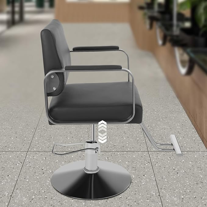 Barber Chair Salon Chair for Hair Stylist Hair Chair for Barbershop Home Height Adjustable & 360° Swivel Styling Salon Chairs Spa Beauty Salon Equipment, Max Load Weight 440Lbs