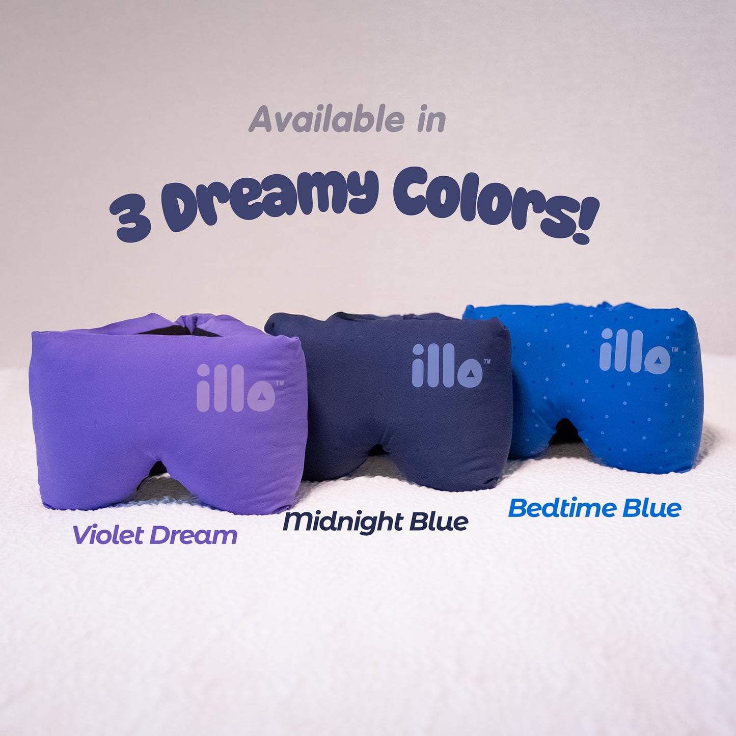illo Wearable Pillow Sleep Mask | Soft Mulberry Silk Blackout Women Sleeping Eye Mask | Best for Her Home Bed Work Camping Airplane | Great Birthday Gift for Mom Sister Grandma Girlfriend & Teacher