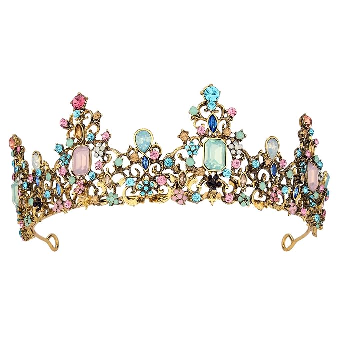 Didder Baroque Vintage Crowns and Tiaras - Royal Princess Crowns for Girls and Women - Wedding, Halloween, Christmas, Pro...