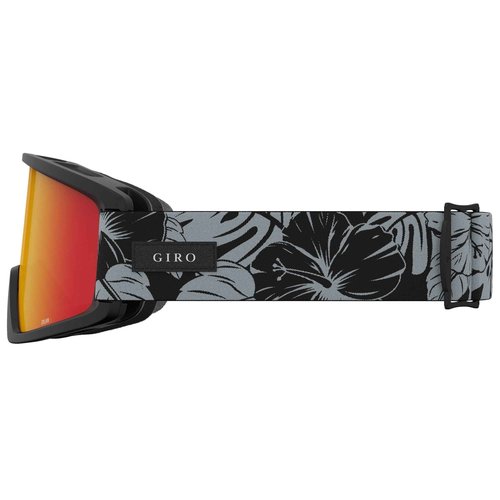 Giro Women's and Youth Dylan Ski and Snowboard Goggles - Black & Grey Botanical Lux Strap w/Amber Scarlet/Yellow Lenses
