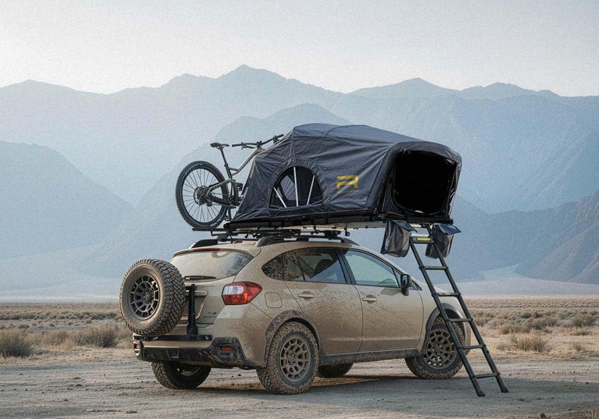 Roofnest Meadowlark Soft Shell Roof Top Tent for Car Camping and Overlanding, Lightweight, Waterproof, 2 Person Tent, Easy Assembly, Universal Mounting Brackets Included