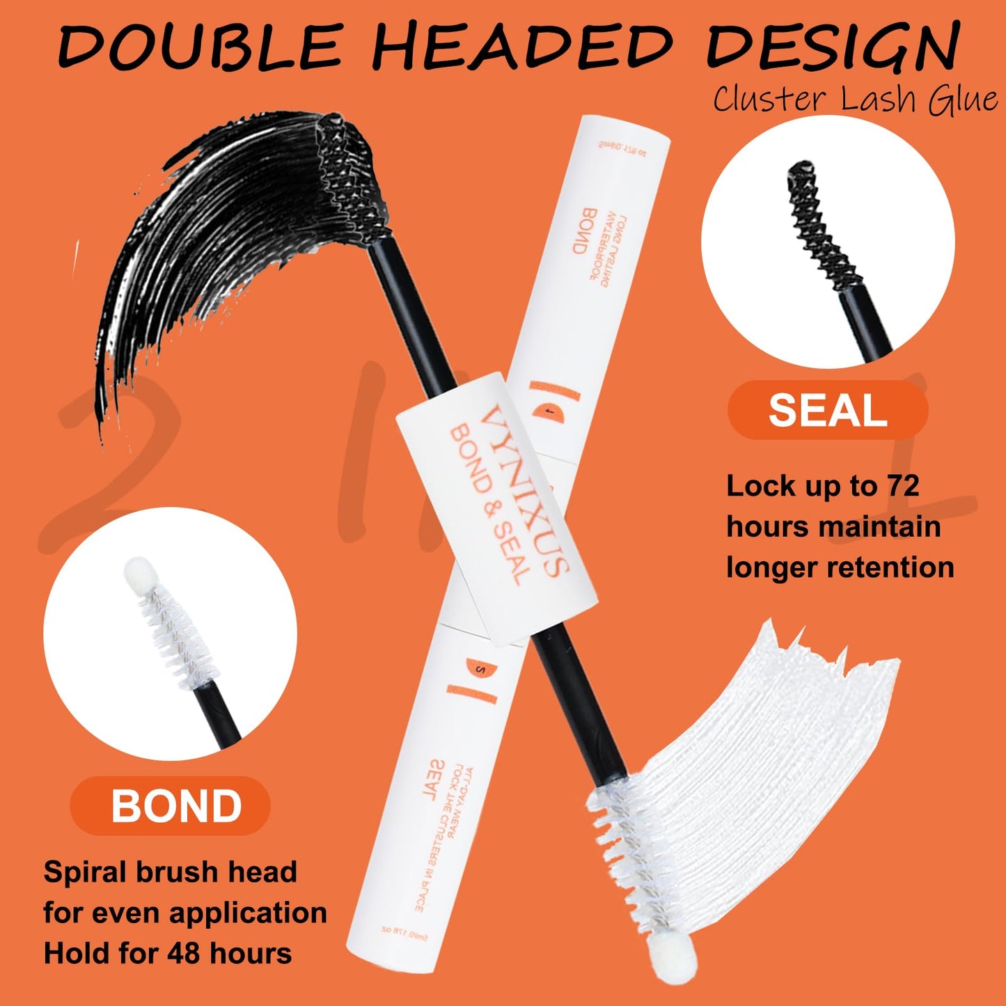 Lash Clusters Kit Eyelash Clusters Wet-Look DIY Lash Extension Kit with Lash Bond and Seal Waterproof Eyelash Tweezers Cluster E