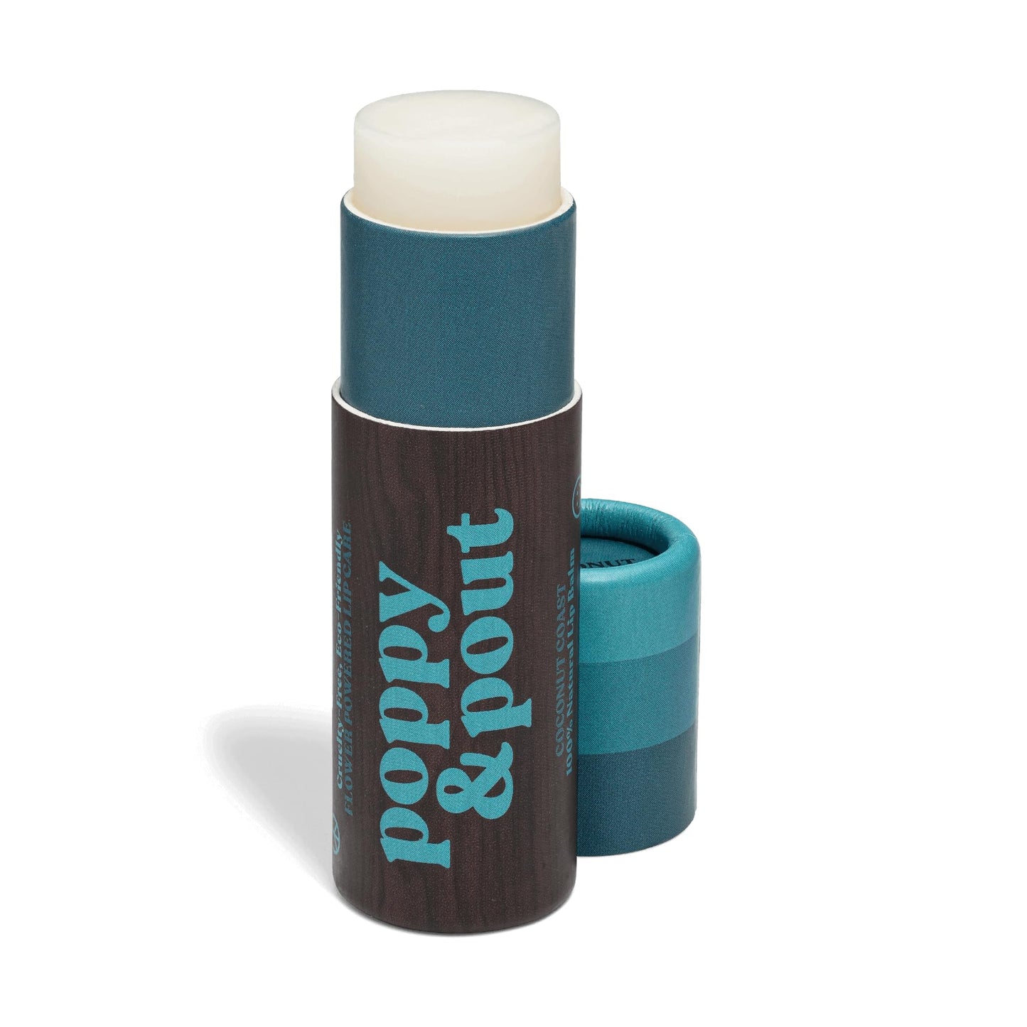 Poppy & Pout Coastal Coconut Jumbo Lip Balm | All Natural Lip Balms & Moisturizers | Hydrates with Beeswax, Vitamin E, Organic C