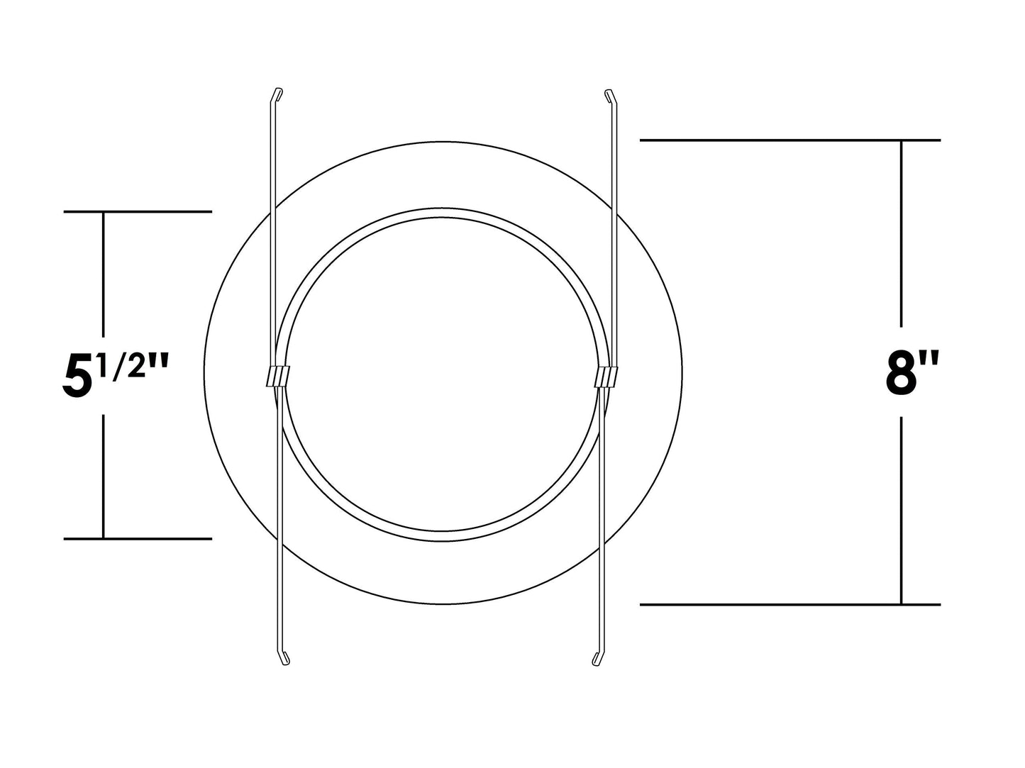 NICOR Lighting 6 inch Oil-Rubbed Bronze Recessed Shower Trim with Albalite Lens (17505OB)