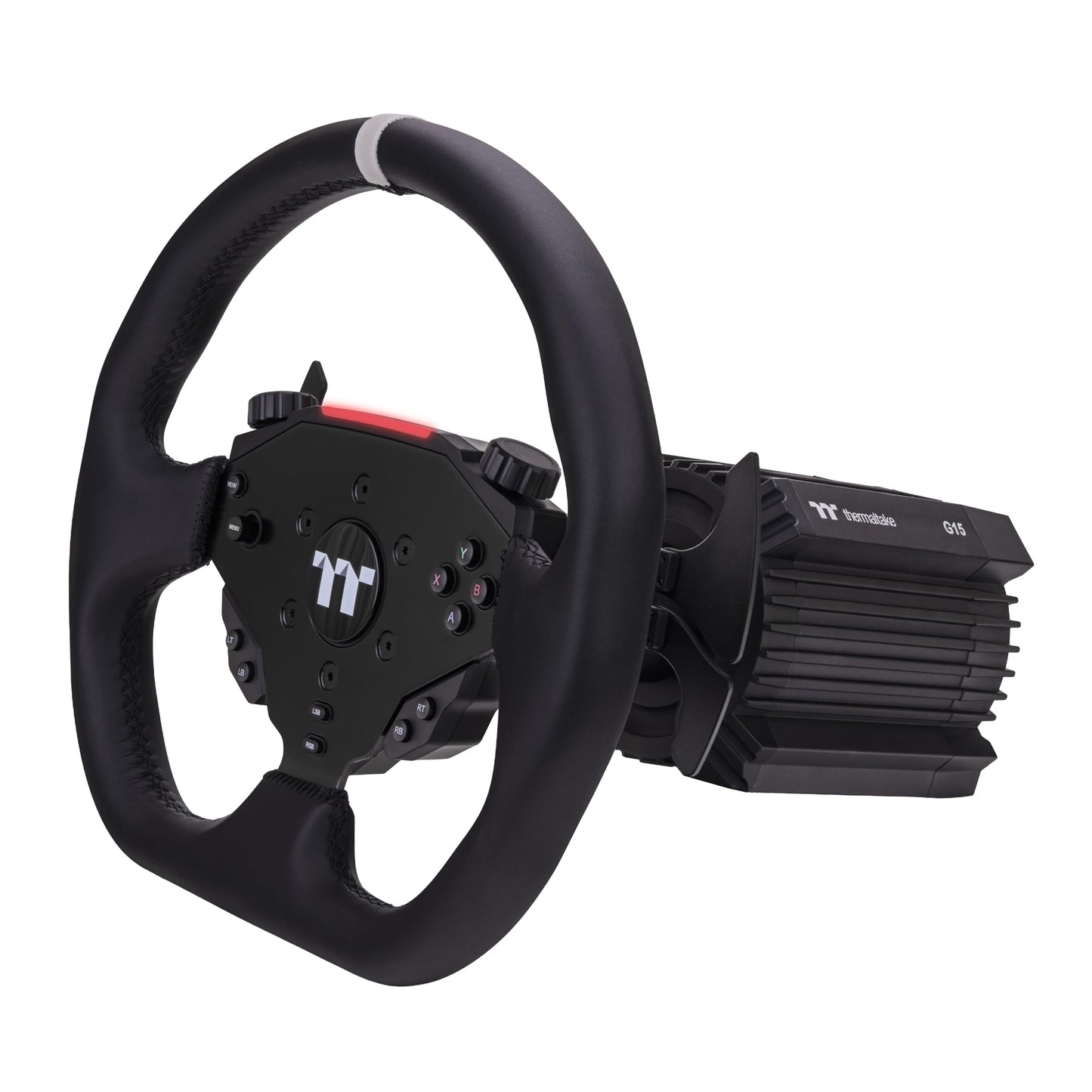 Thermaltake G15 Direct Drive Racing Wheel with Pedals Bundle; 15Nm Direct Drive Base; Hall Effect Pedals; 13-inch Wheel; Quick Release; Emergency Stop; Compatible with Sim Cockpit; GRB-G15-DGT3BB-01