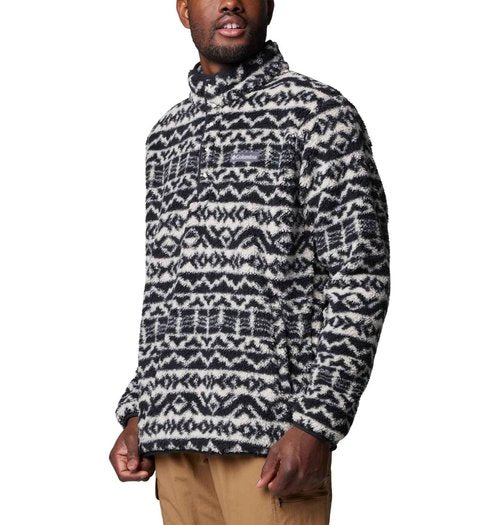 Columbia Men's Rugged Ridge Half Snap Fleece, Dark Stone Madras Tonal, Medium