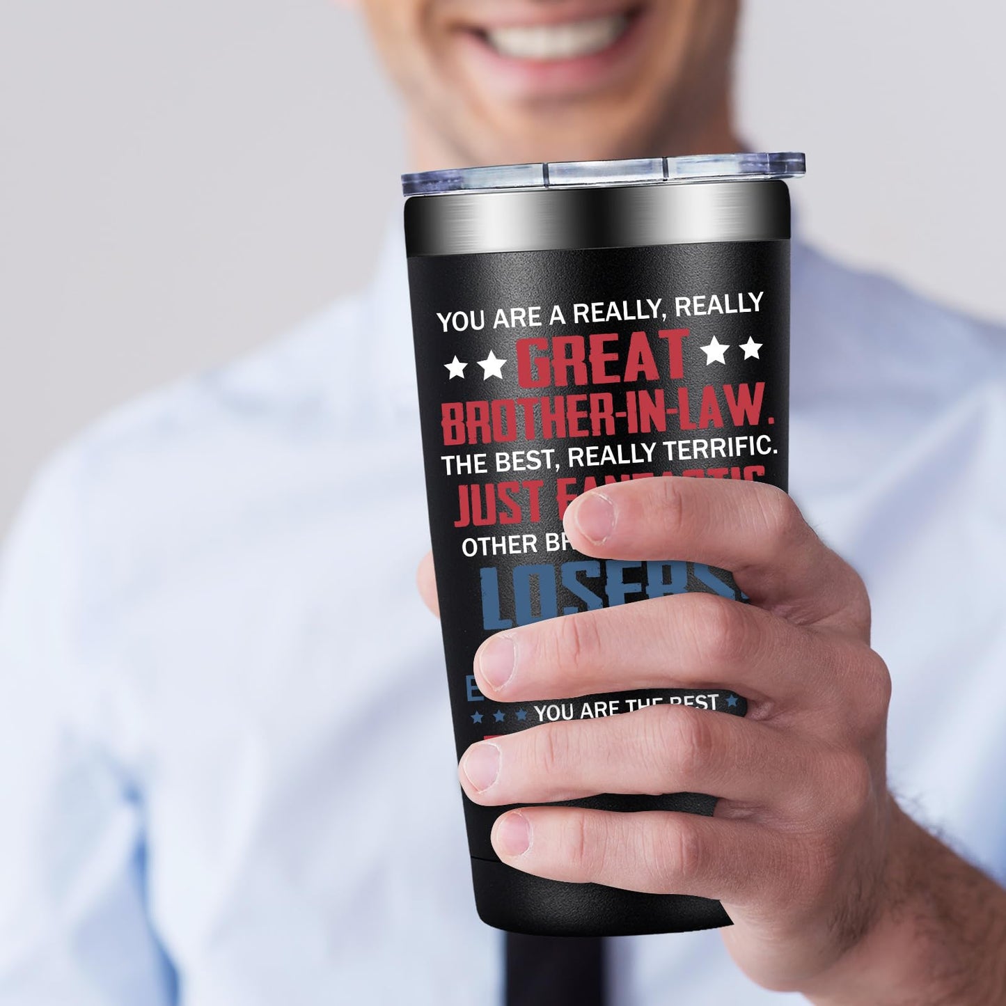 Grifarny Brother in Law Gifts - Christmas, Fathers Day, Birthday Gifts for Brother in Law - You Are a Really Really Great Best BrotherinLaw Tumbler Cup 20oz