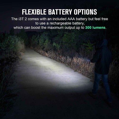 OLIGHT Baton4 Rechargeable EDC Flashlight, 1300 Lumens Bundle with I3T2 EOS Pocket Compact Bright Handheld Lights