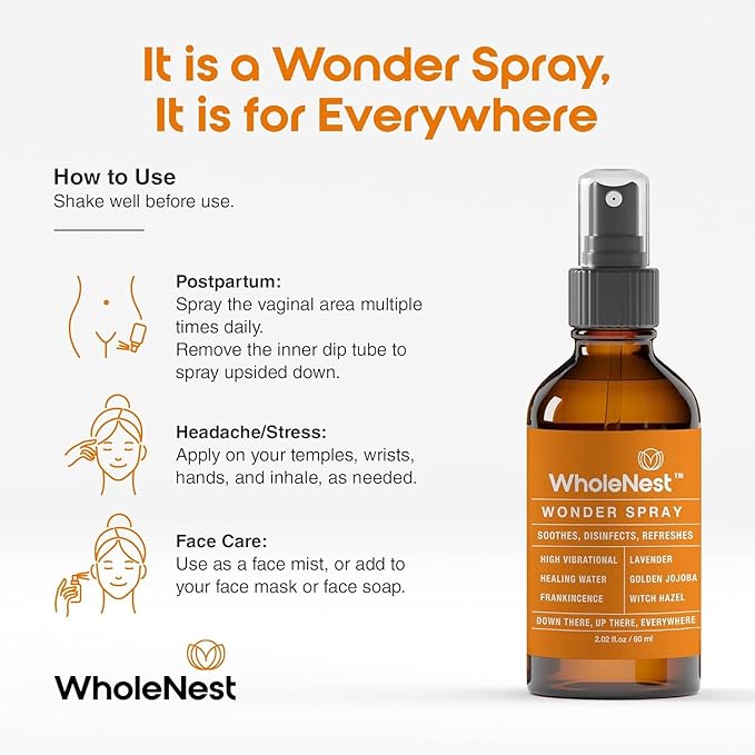 Postpartum Essential Kit | Ultimate Gift for New Moms | Includes Wonder Spray, Honey Lavender Magic Ointment, Hemorrhoids Relief, & Go Away Cold! Spray | Natural, Safe, Multi-Purpose Care