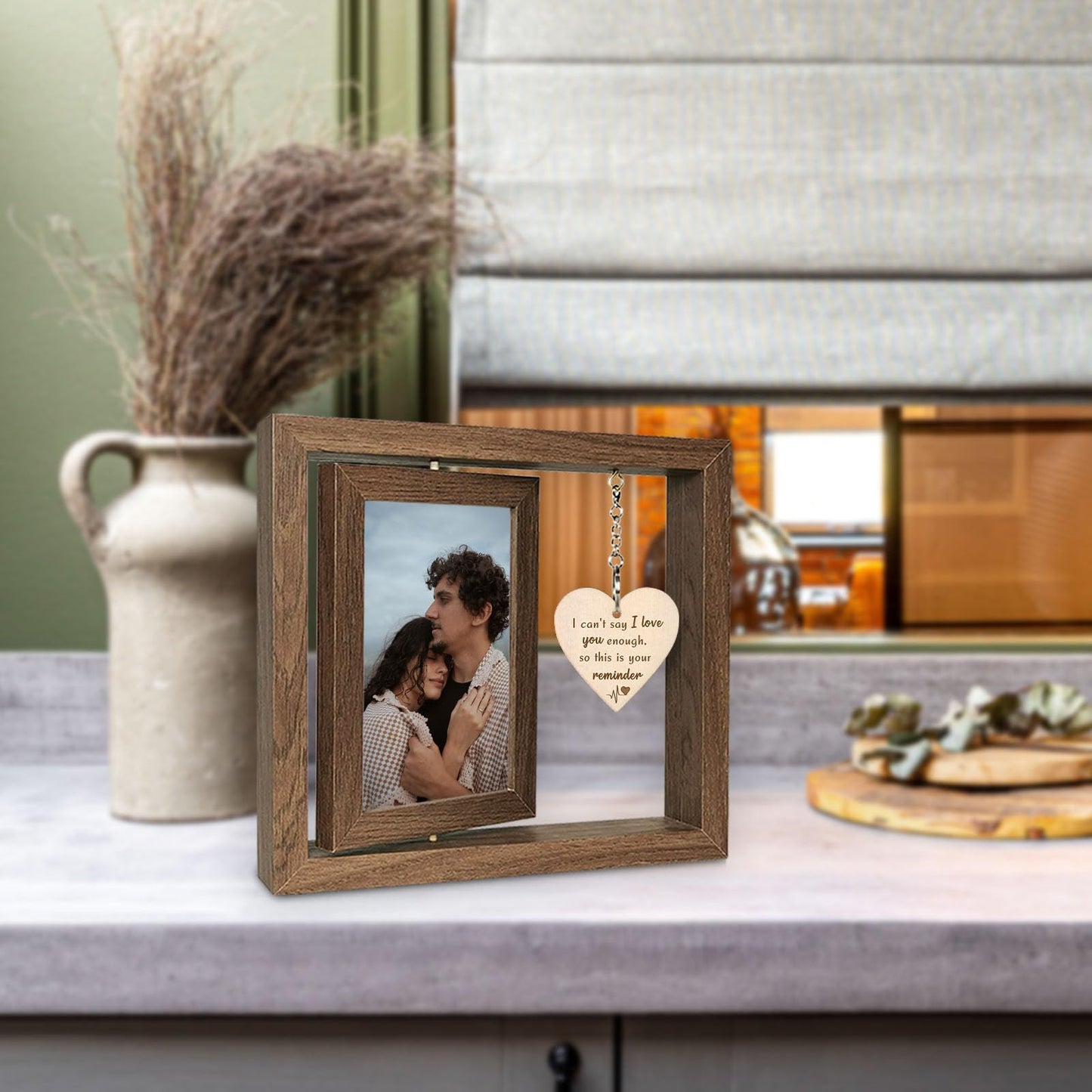 EYITUPC Lucky to Be in Love with My Best Friend Birthday Anniversary Picture Frame Boyfriend Girlfriend Husband Wife Fiance Couples Gifts (Display Two 4x6)