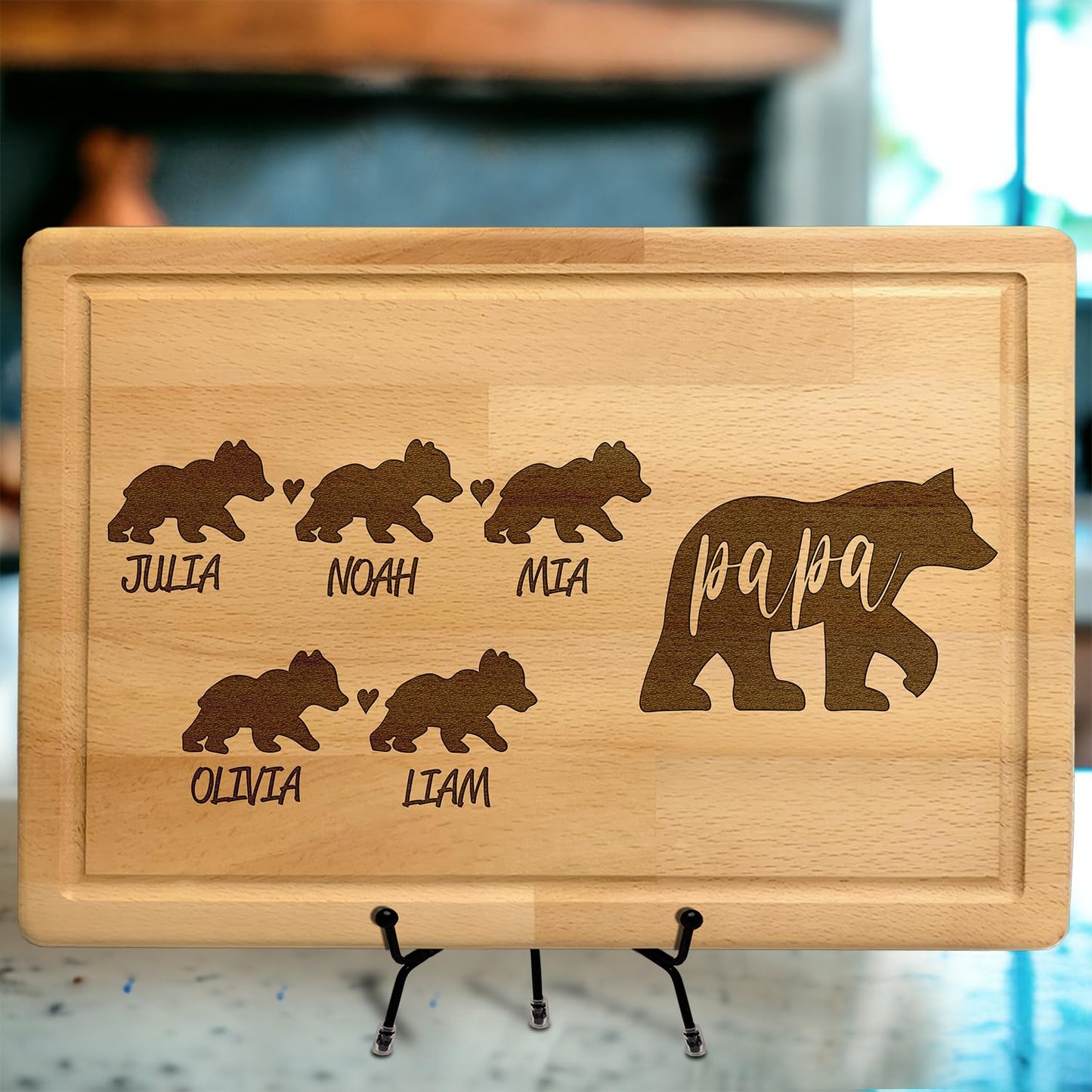 Personalized Cutting Board for Dad and Couples 2025, Custom Engraved Wedding Gifts, Fathers Day Gift from Kids, Anniversary, Engagement, Housewarming, Birthday, Christmas Gift Ideas for Men and Women