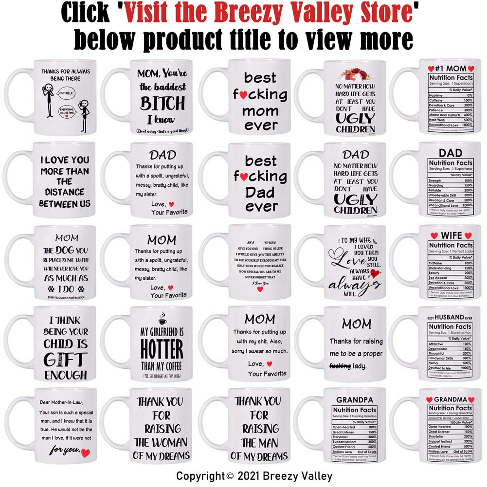 Breezy Valley Grandparents Gifts from Grandkids, Mother's Day Gifts for Grandma Grandpa from Grandson Granddaughter - Best Gift for Grandmother Grandfather, Happy Birthday Gift Grandparents Coffee Mug