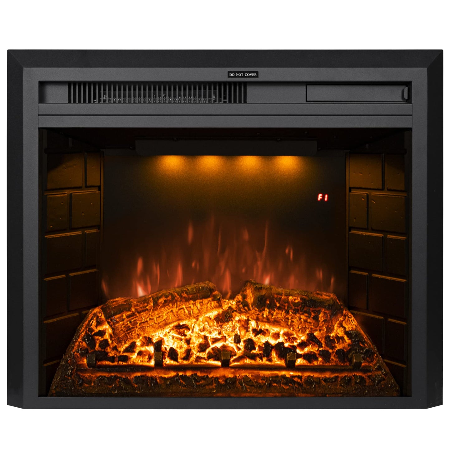 Dreamflame Electric Fireplace Insert 22 Wide, Wall Fireplace Electric With Remote Control, Realistic Log And Crackling Sound, Ov