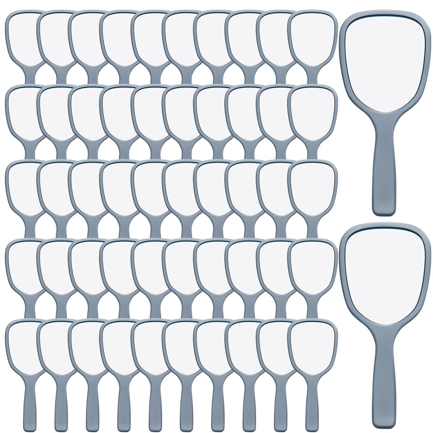 Vinsot 50 Pcs Handheld Mirror Bulk Small Hand Mirrors with Handle Plastic Portable Daily Makeup Tools for Home Travel Camping Da