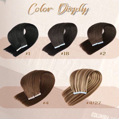 Tape in Hair Extenions 99j Burgundy Color 100% Remy Human Hair Tape in Straight Seamless Skin Weft Tape Hair Extensions Real Natural Hair Extensions 40g 20Pcs （24 inches）