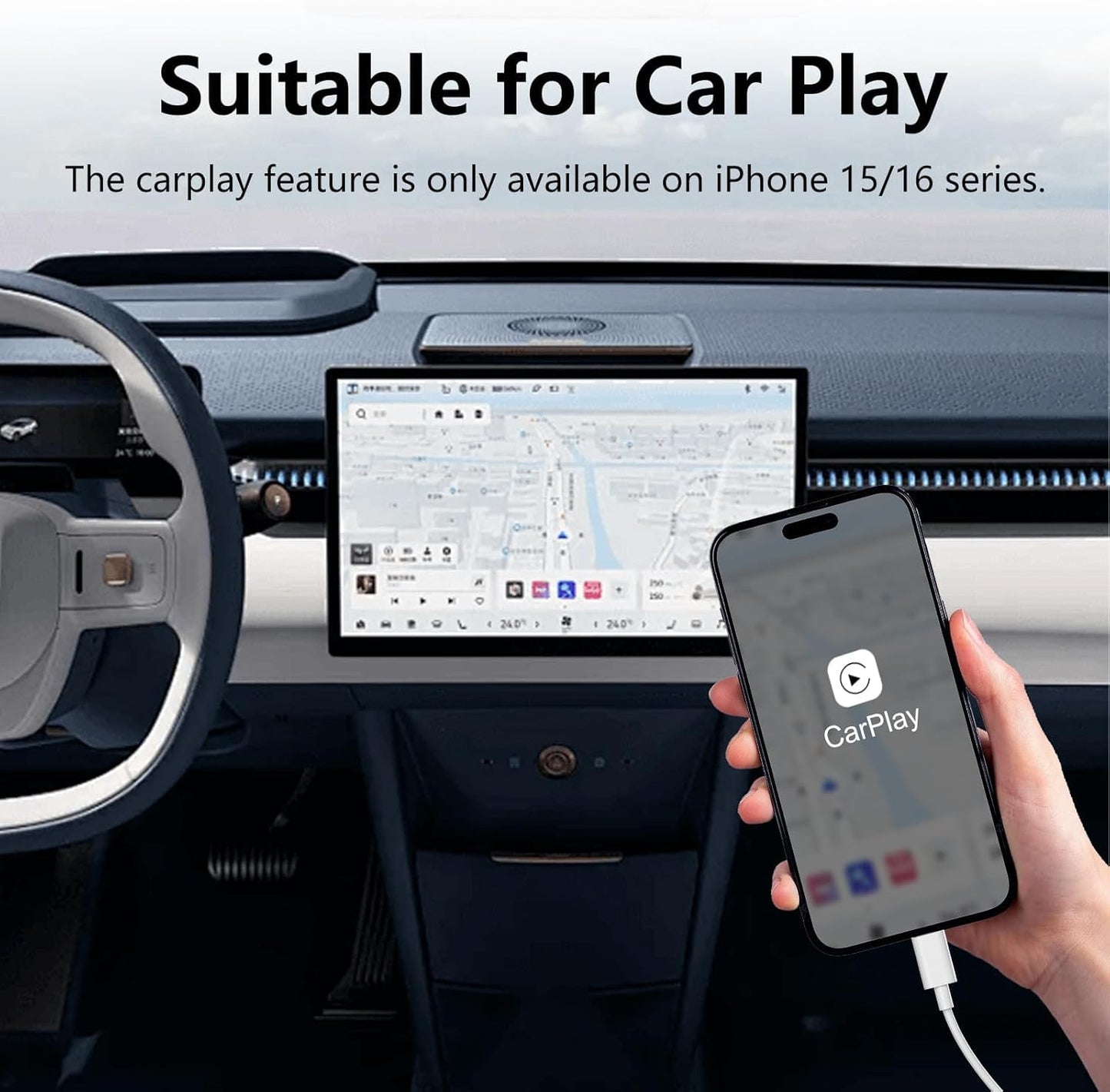 Usb To Usb C Cable For Iphone 17/16/15 Car Charger,2Pack 3Ft Carplay Cord Fast Charging For Iphone 17/16/15 Air Plus Pro Max,Ipa